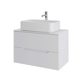 Тумба с раковиной Orange Лайн Li-80TuwMDF+B07-600W 80 см белый матовый