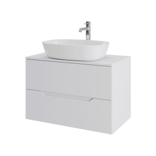 Тумба с раковиной Orange ЛайнLi-80TuwMDF+B08-500W 80 см белый матовый