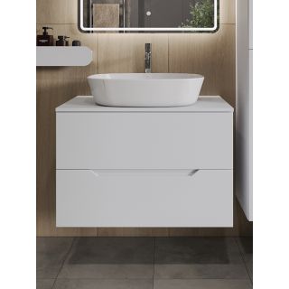 Тумба с раковиной Orange ЛайнLi-80TuwMDF+B08-500W 80 см белый матовый
