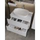 Тумба с раковиной Orange ЛайнLi-80TuwMDF+B08-500W 80 см белый матовый