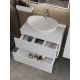 Тумба с раковиной Orange Лайн Li-80TuwMDF+B08-585W 80 см белый матовый