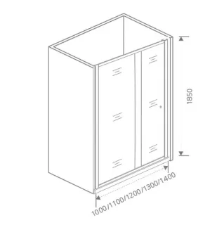 Душевое ограждение Good Door Lira WTW-110-C-CH 110*185 профиль хром, стекло прозрачное