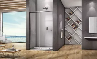 Душевое ограждение Good Door Lira WTW-110-C-CH 110*185 профиль хром, стекло прозрачное