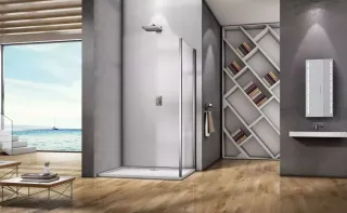 Душевое ограждение Good Door Lira SP-80-C-CH 80 профиль хром, стекло прозрачное