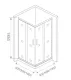 Душевое ограждение Good Door Lira CR-80-C-CH 80*80 профиль хром, стекло прозрачное