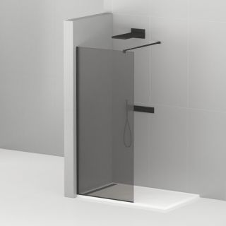 Душевая перегородка CEZARES LIBERTA-L-1-80-120-GR-NERO кронштейн 120см