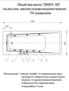 Акриловая ванна Aquatek Либра LIB150-0000024 150х70 см слив слева с фронтальным экраном сборно-разборный сварной каркас