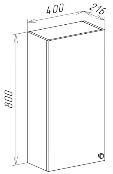 Шкаф Bellezza Лилия 40см белый 00000007464