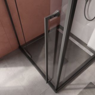 Душевой уголок CEZARES LINER-A-1-90-C-NERO-R правый