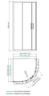 Душевой уголок Wasserkraft Lippe 45S00 80x80 см Душевой уголок Wasserkraft Lippe 45S00 80x80 см