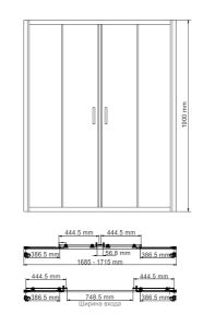 Душевая дверь Wasserkraft Lippe 45S09 170x190 см