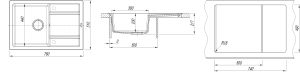 Кухонная мойка Florentina Липси 760 бежевый