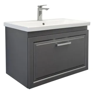Тумба под раковину Comforty Бросно 80П 00-00020687 оружейная сталь