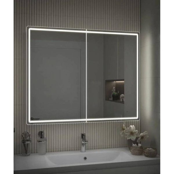 Зеркальный шкаф с подсветкой Vigo Geometry 119 100 см