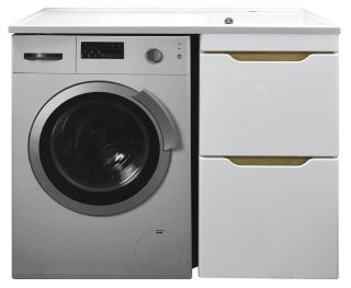Тумба с раковиной Azario Magenta CS00079140 110 см правая под стиральную машину
