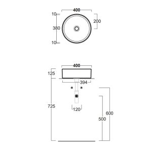 Раковина SIMAS Folio FO01bi белая 40 см
