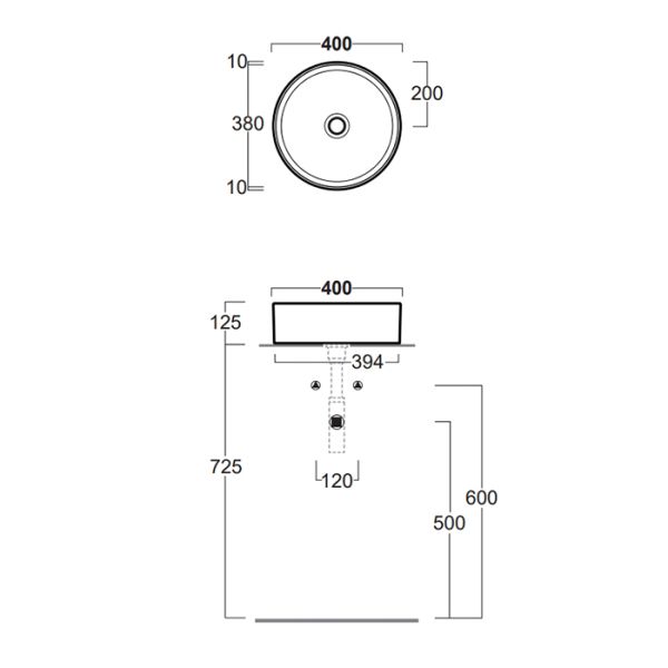Раковина SIMAS Folio FO01bi белая 40 см