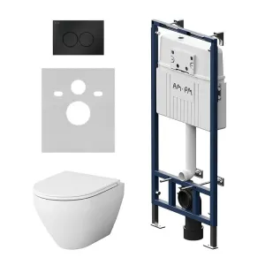 Комплект унитаза с инсталляцией AM.PM Spirit V2.0 IS100138.701700 сиденье микролифт