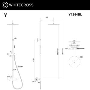 Душевая стойка термостатическая WHITECROSS Y Y1254CR хром