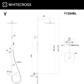 Душевая стойка термостатическая WHITECROSS Y Y1254CR хром Душевая стойка термостатическая WHITECROSS Y Y1254CR хром