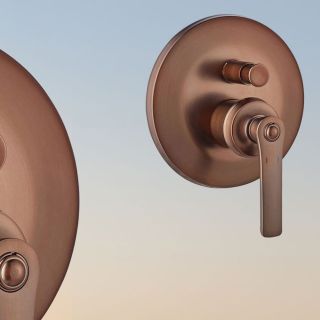 Встраиваемый смеситель Swedbe Terracotta Art 2517 с подключением на два выхода бронза Встраиваемый смеситель Swedbe Terracotta Art 2517 с подключением на два выхода бронза