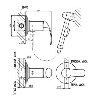 Гигиенический душ со смесителем Rav Slezak Mississippi MS047 хром Гигиенический душ со смесителем Rav Slezak Mississippi MS047 хром