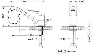 Смеситель для раковины Lemark Поинт LM0307C хром