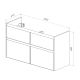 Тумба под раковину Lemark Combi LM03C125T-black 120 см белый глянец черный