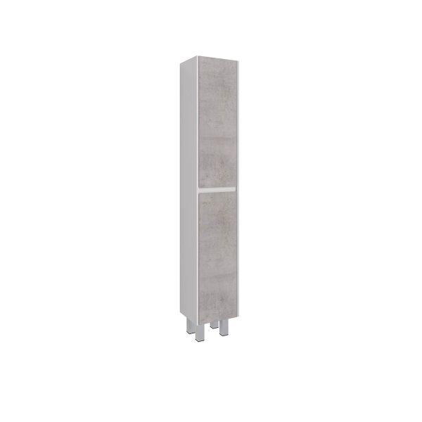 Шкаф-колонна Lemark Combi LM03C35P-Beton 35 см подвесной белый глянец