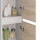 Шкаф-колонна Lemark Combi LM03C35P-dub 35 см подвесной белый глянец