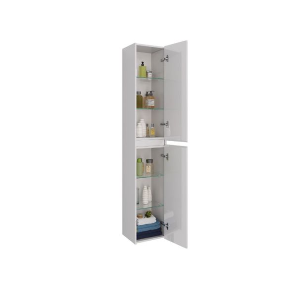 Шкаф-колонна Lemark Combi LM03C35P 35 см подвесной белый глянец