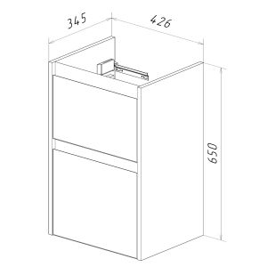 Тумба под раковину Lemark Combi LM03C45T-Beton 45 см белый глянец