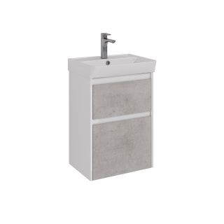Тумба под раковину Lemark Combi LM03C50T-Beton 50 см белый глянец
