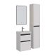 Тумба под раковину Lemark Combi LM03C50T-black 50 см белый глянец черный