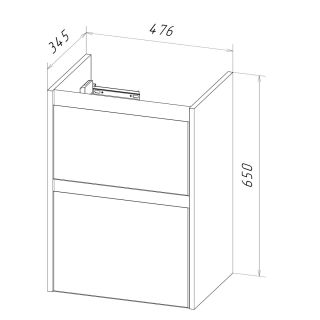Тумба под раковину Lemark Combi LM03C50T 60 см белый глянец