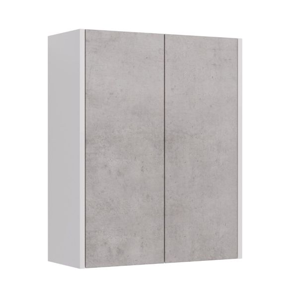 Шкаф Lemark Combi LM03C60SH-Beton 60 см подвесной Белый глянец бетон