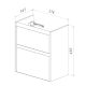 Тумба под раковину Lemark Combi LM03C60T-dub 60 см белый глянец