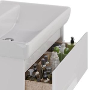 Тумба под раковину Lemark Combi LM03C70T 70 см белый глянец
