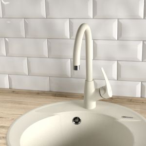 Смеситель для кухни Lemark Linara LM0405PJS с высоким поворотным изливом жасмин