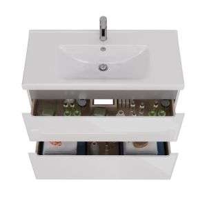 Тумба под раковину Lemark Buno LM04B100T 100 см белый глянец