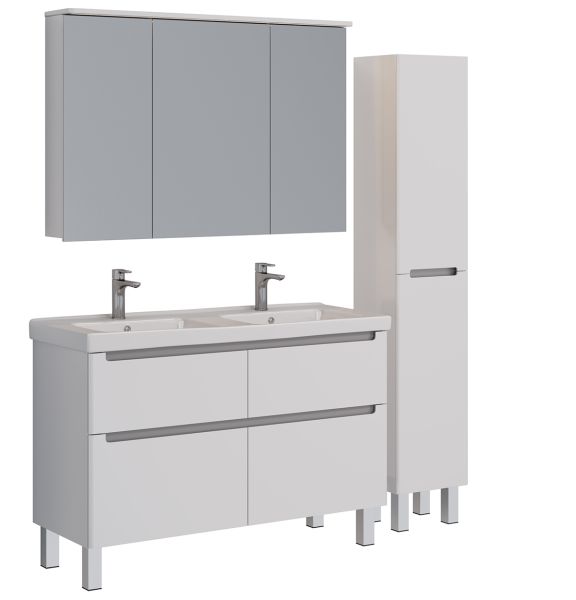 Тумба под раковину Lemark Buno LM04B125T 120 см белый глянец