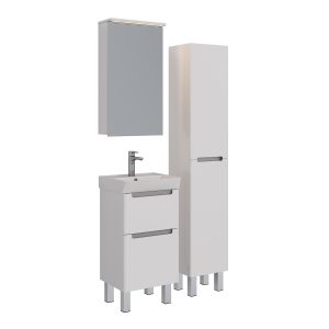 Шкаф-колонна Lemark Buno LM04B35P 35 см подвесной белый глянец