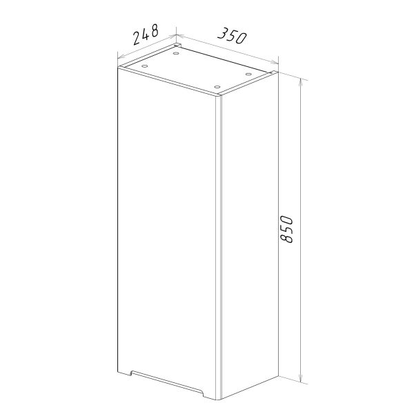 Шкаф Lemark Buno LM04B35PL 35 см подвесной Белый глянец