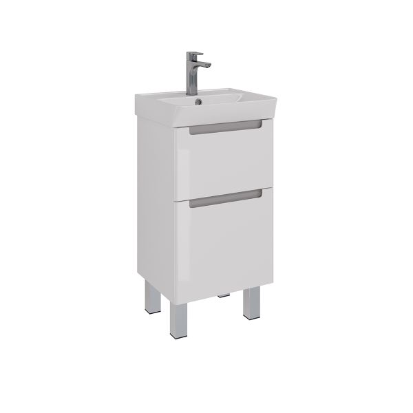 Тумба под раковину Lemark Buno LM04B45T 45 см белый глянец