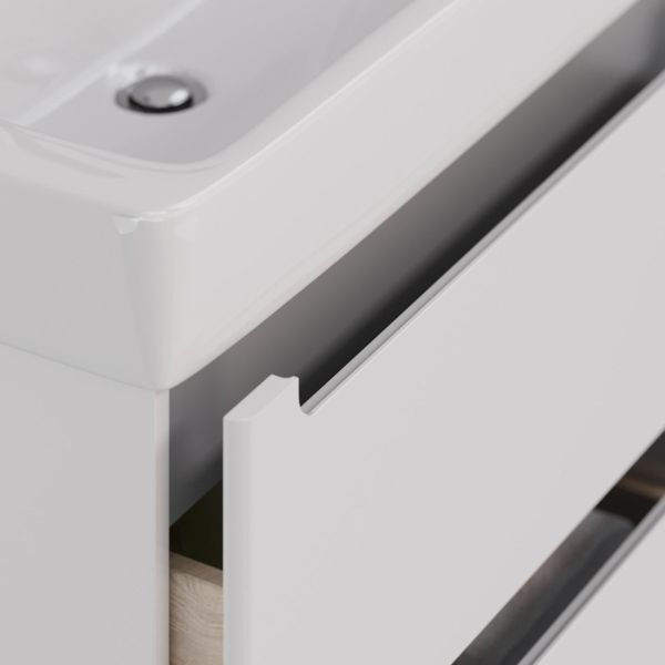 Тумба под раковину Lemark Buno LM04B80T 80 см белый глянец Тумба под раковину Lemark Buno LM04B80T 80 см белый глянец