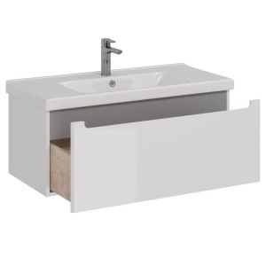 Тумба под раковину Lemark Buno mini LM05BM100T 100 см белый глянец