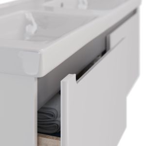 Тумба под раковину Lemark Buno mini LM05BM125T 120 см белый глянец