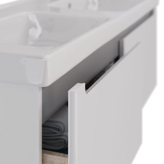 Тумба под раковину Lemark Buno mini LM05BM125T 120 см белый глянец