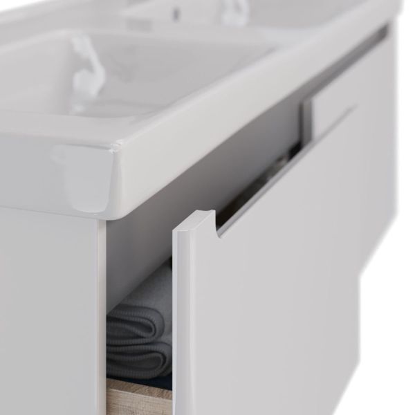 Тумба под раковину Lemark Buno mini LM05BM125T 120 см белый глянец