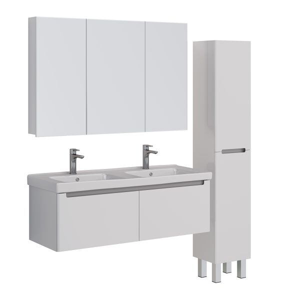 Тумба под раковину Lemark Buno mini LM05BM125T 120 см белый глянец